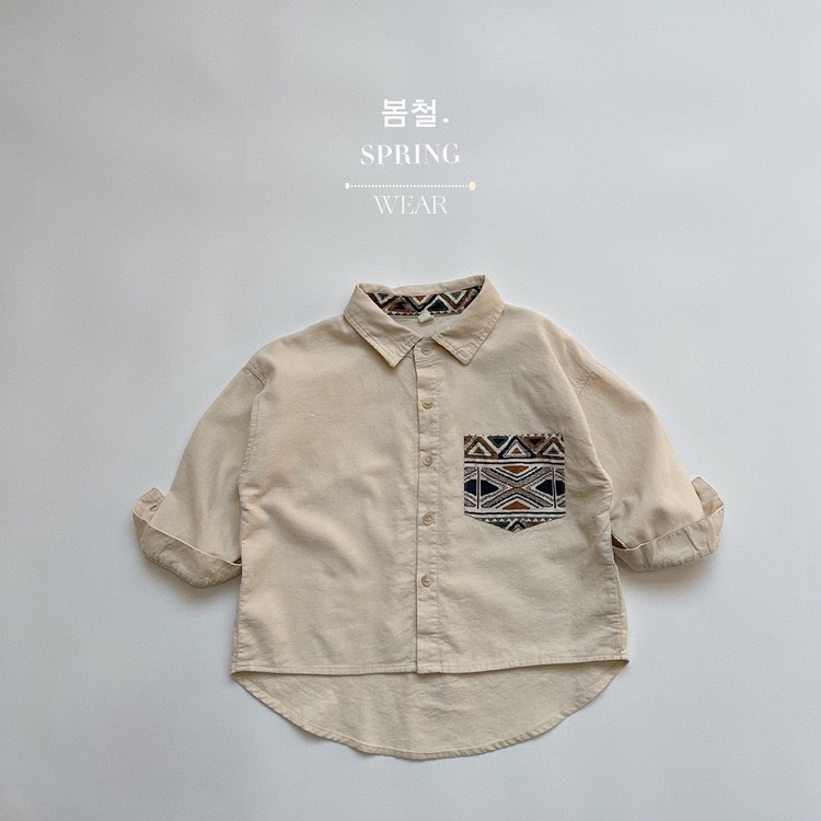 圖騰口袋襯衫