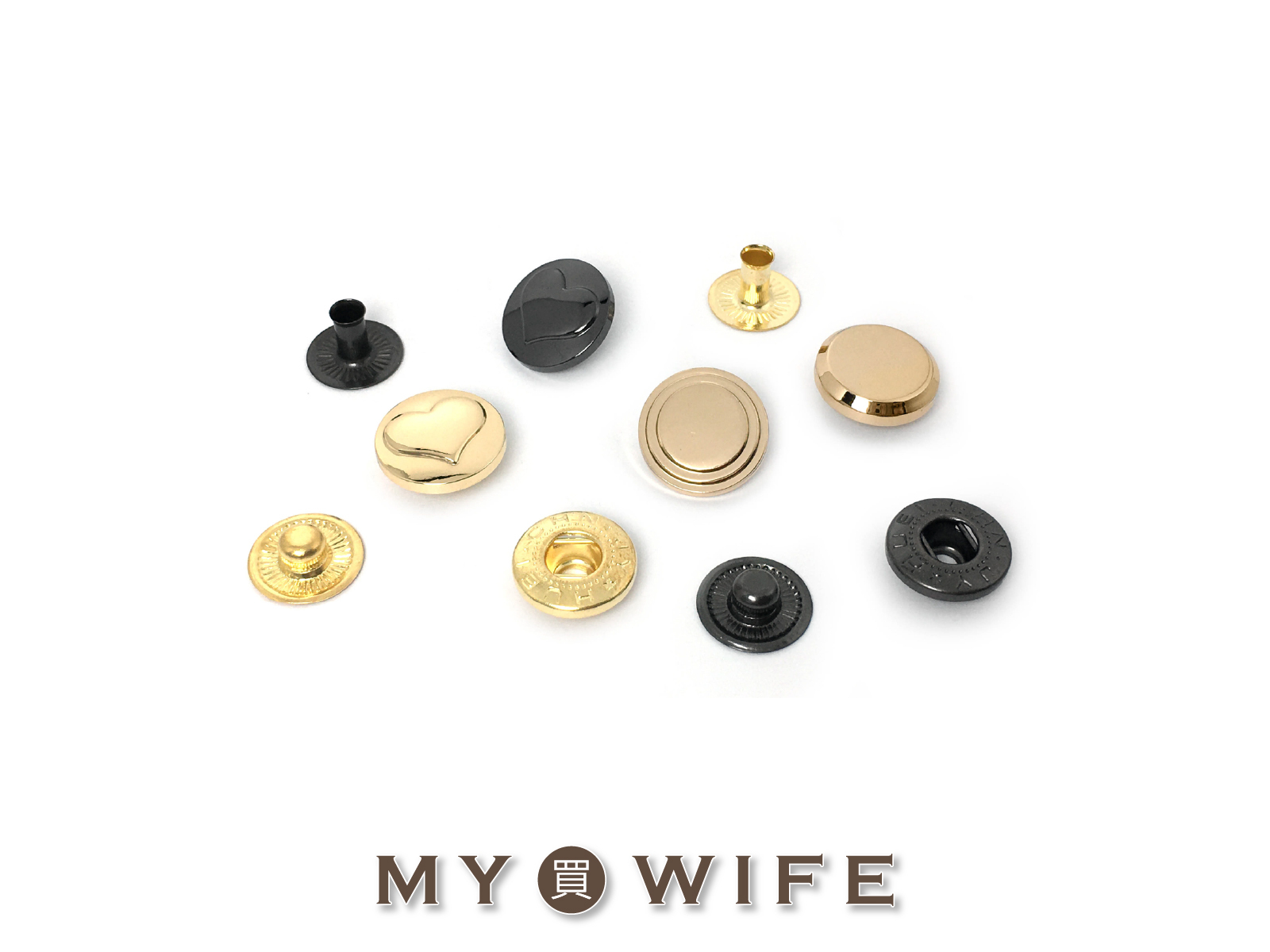 15mm造型押釦_3款式【切邊/雙圈/愛心】