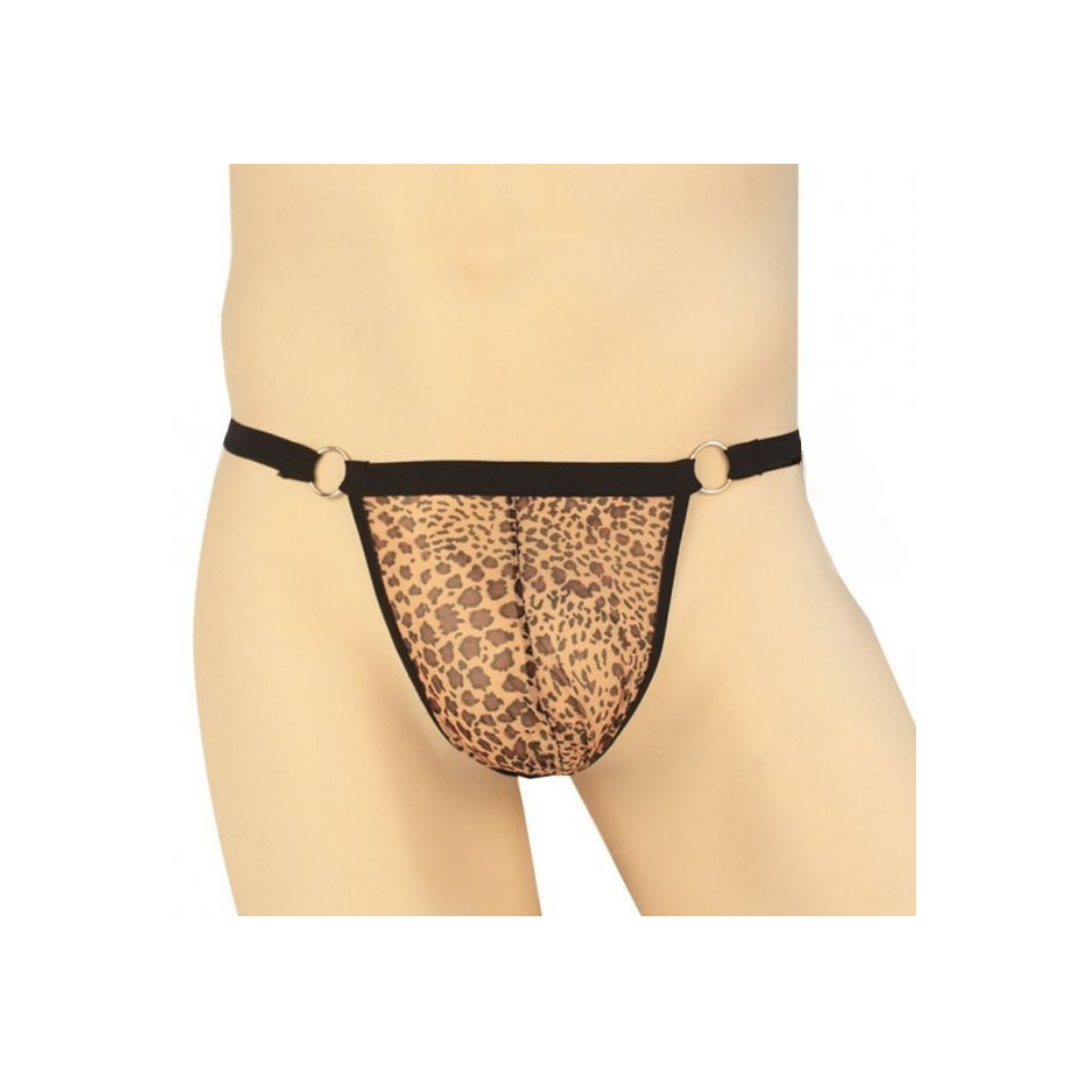 La CoCo - 男士情趣內褲 黃色豹紋 #44015