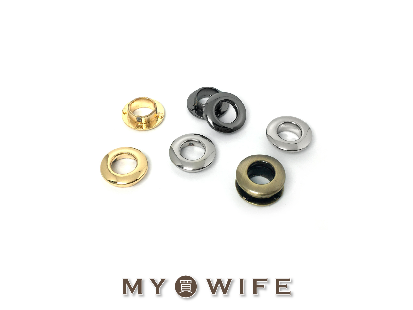 8mm合金雙面雞眼_對扣式雞眼/氣眼/雞眼釘_4色【GY-5286】