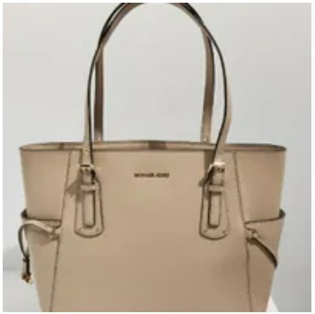 [S] MICHAEL KORS 30H1GV6T4T VOYAGER LEATHER EW TOTE,OYSTER, 196163005782 (SMK605)