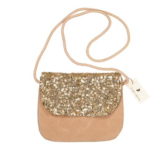 法國 Luciole et Petit Pois/ 側背包/ 金色亮片