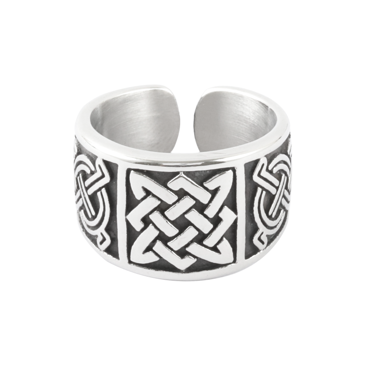 白鋼戒指，男士戒指 維京凱爾特結；Viking Celtic Knot（3421）