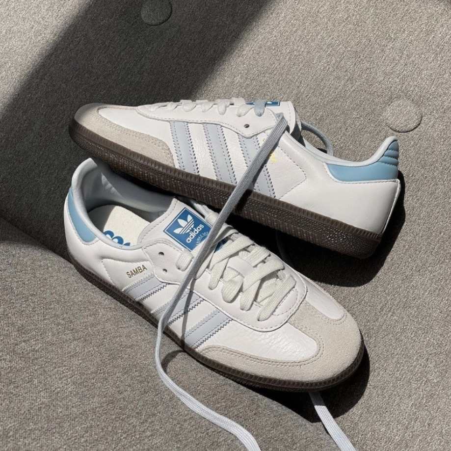 Adidas Originals Samba OG 水藍 寶寶藍 麂皮 德訓鞋 復古經典休閒鞋 板鞋