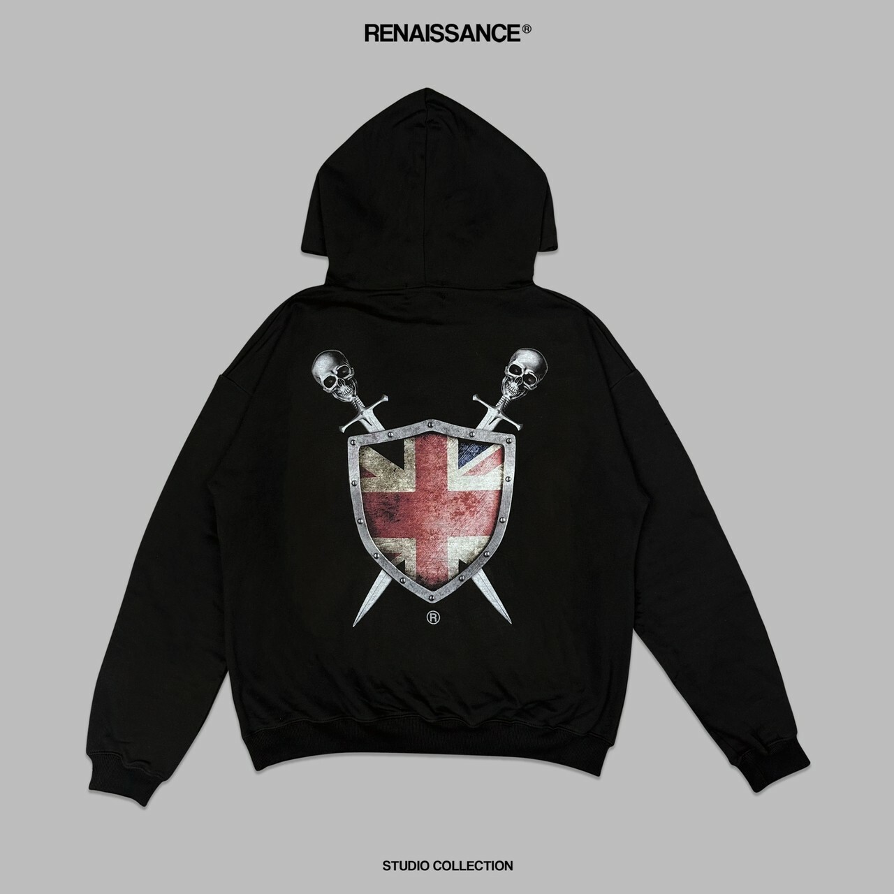 RENAISSANCE 城市限定款 英國旗盾牌雙劍 骷髏帽T ‘’ UNITED KINGDOM SHIELD HOODIE ‘’