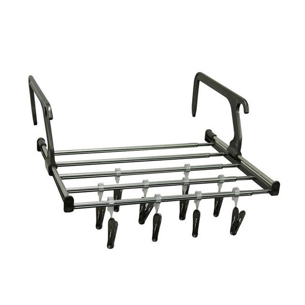 日本AISEN 41~75cm 掛式伸縮曬衣架連20p衣夾 -LK486