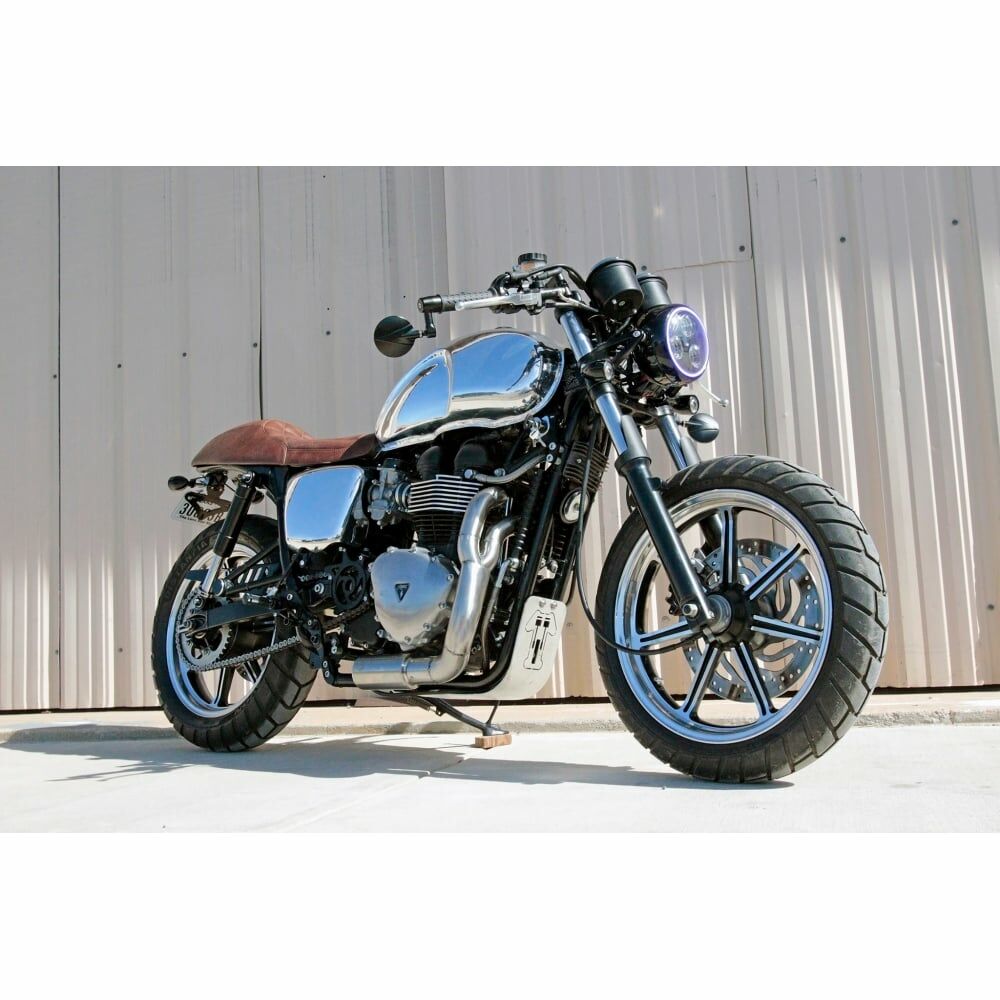 Motone 氣冷凱旋專用 金屬側蓋 拋光銀