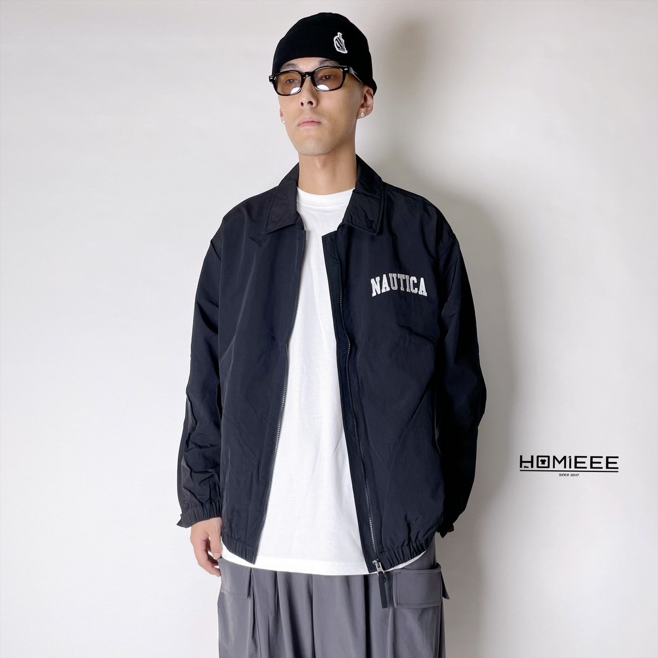 Nautica Blouson Jacket 夾克教練外套LOGO 黑色