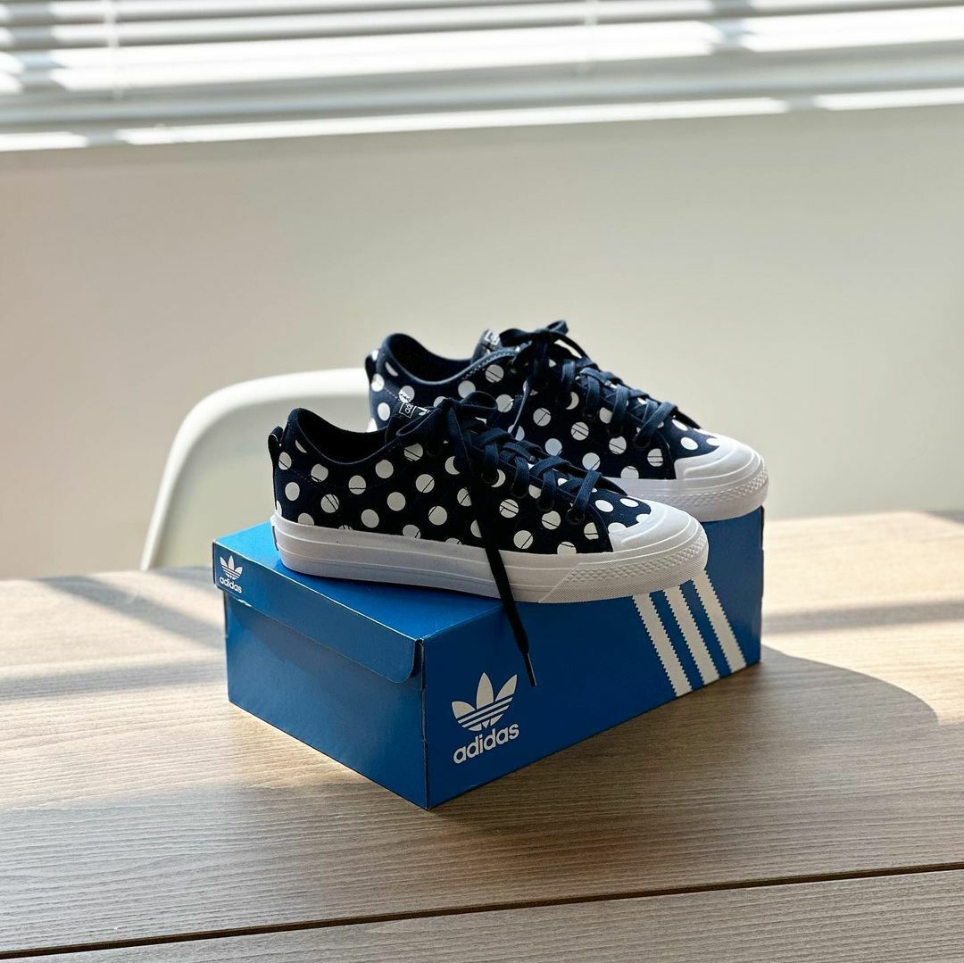 Adidas Originals Nizza RF 日本限定 海軍藍 白色 圓點 基本款 帆布鞋 ID5116