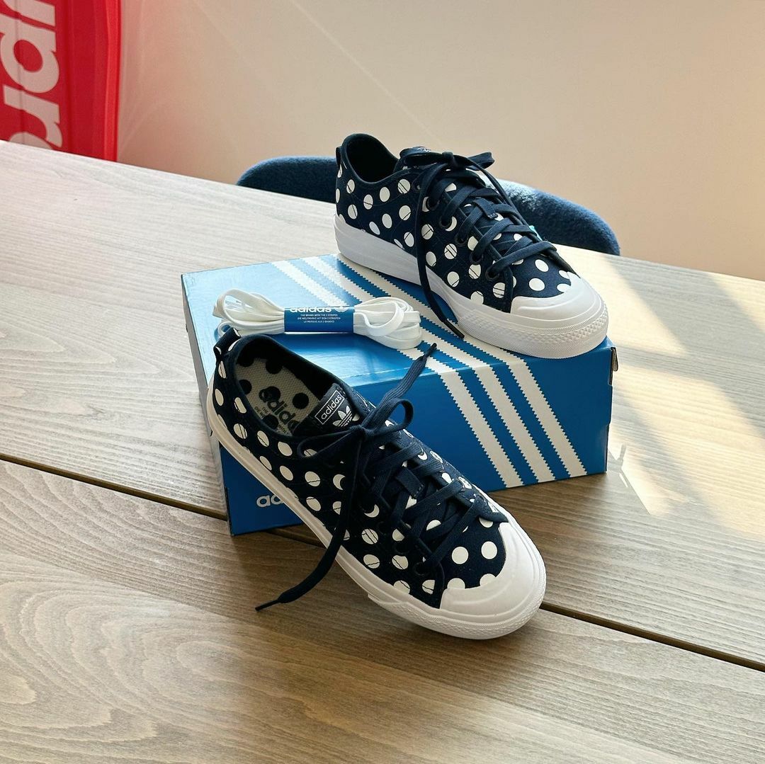 Adidas Originals Nizza RF 日本限定 海軍藍 白色 圓點 基本款 帆布鞋 ID5116