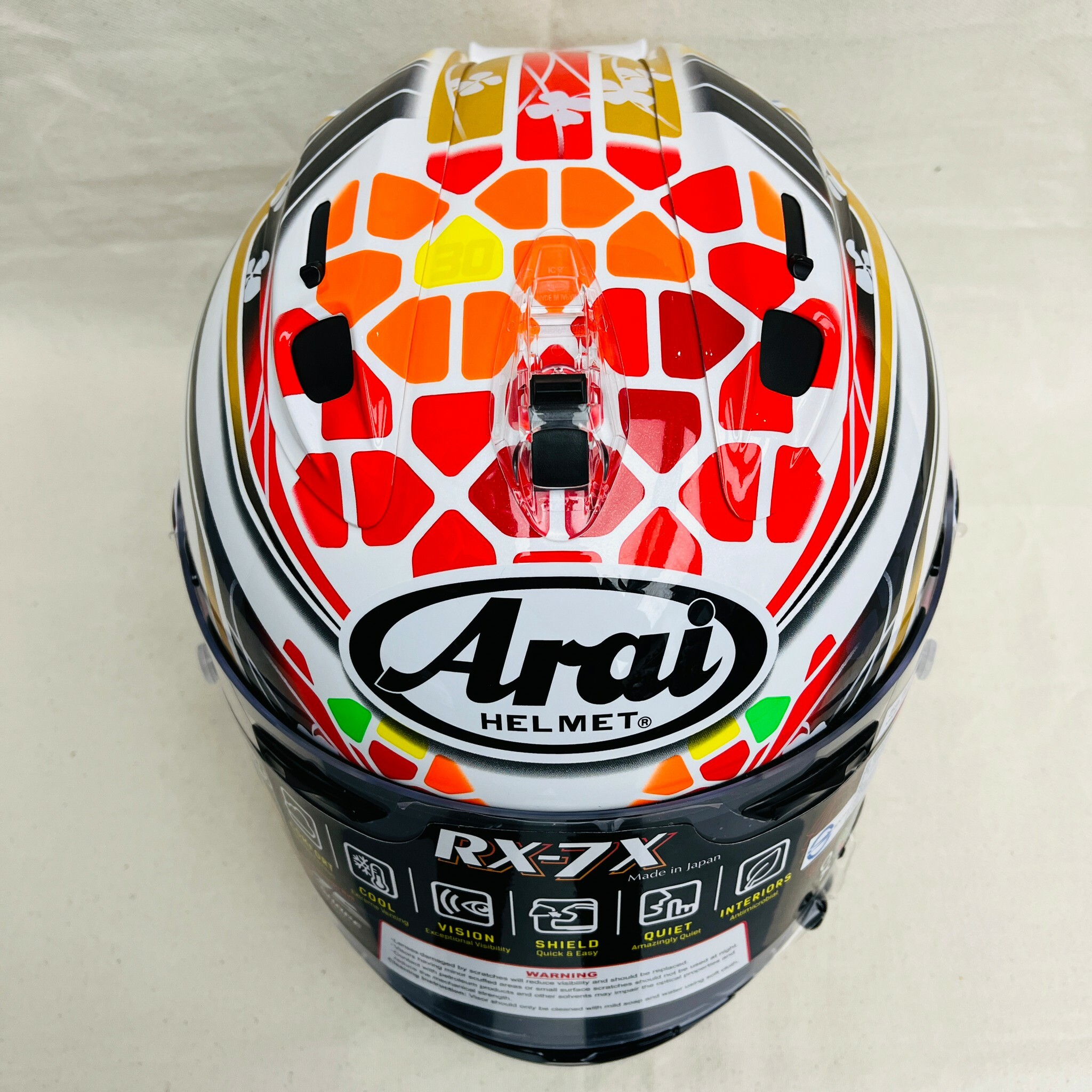 ■中古■Arai■RX7RR■中上貴晶■Ｌ■ SB6X付き■ Arai】RX-7X NAKAGAMI GP2 中上貴晶全罩安全帽/賽道安全帽