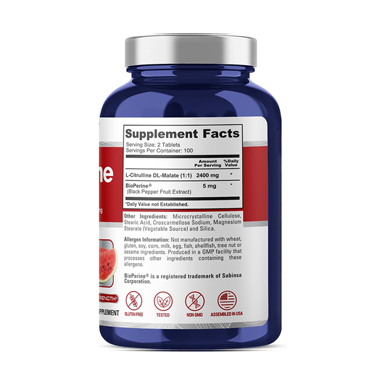 NusaPure L-Citrulline 2,400mg with Bioperine , 200 Vegetarian Tablets