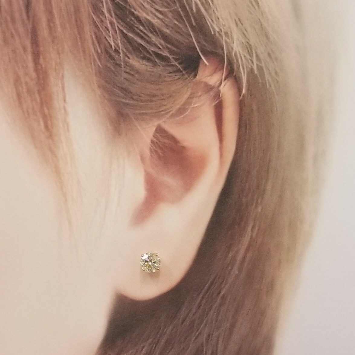 全新18K玫瑰金【主石1卡19份鑽石】耳環