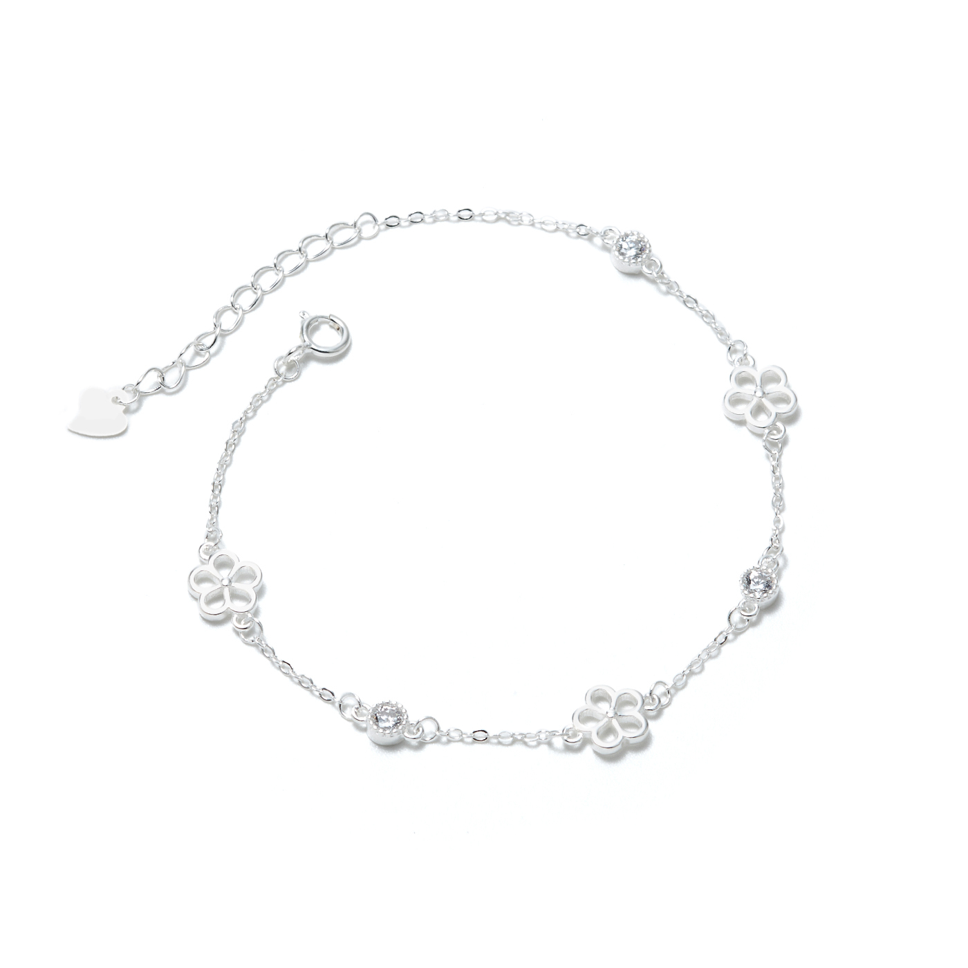 純銀,小花,手鍊,平價飾品