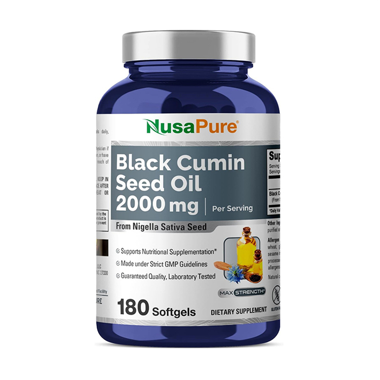 NusaPure Black Cumin Seed Oil 2000 mg ,180 Softgels