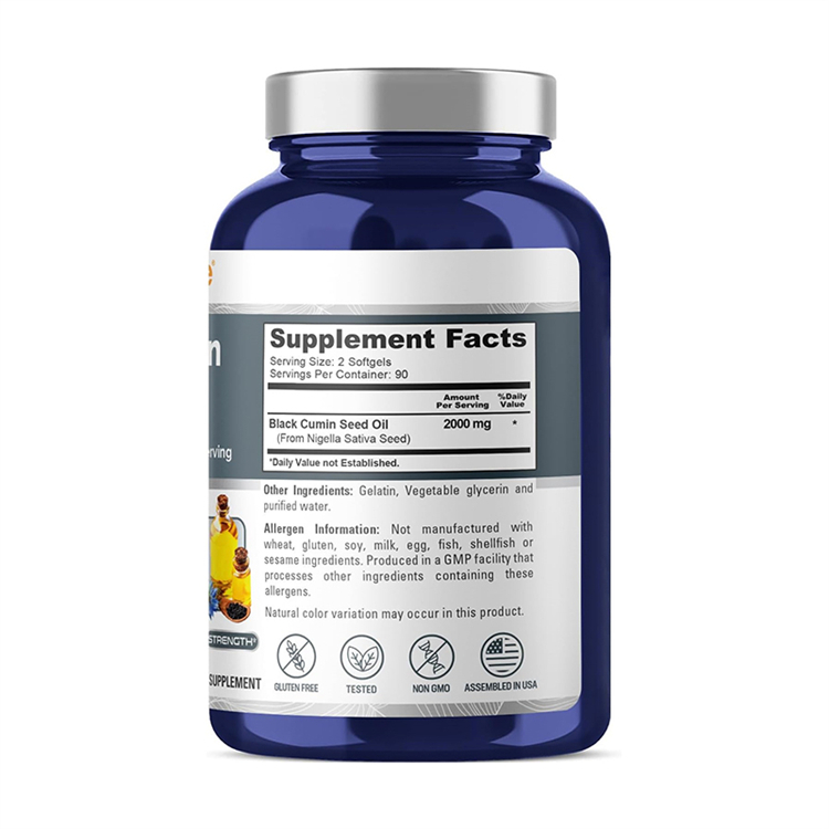 NusaPure Black Cumin Seed Oil 2000 mg ,180 Softgels