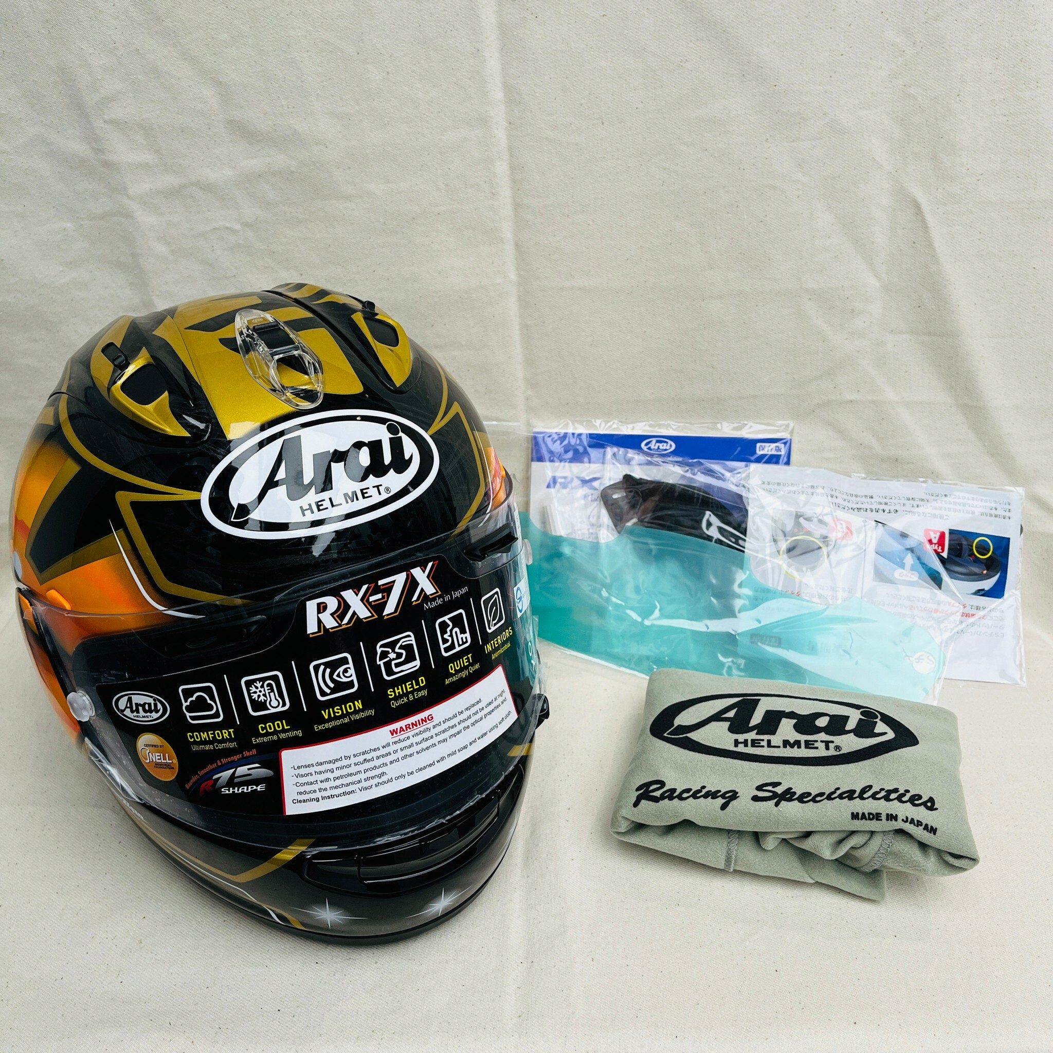 Arai】RX-7X PEDROSA 侍SPIRIT 金武士藍武士全罩安全帽/賽道安全帽