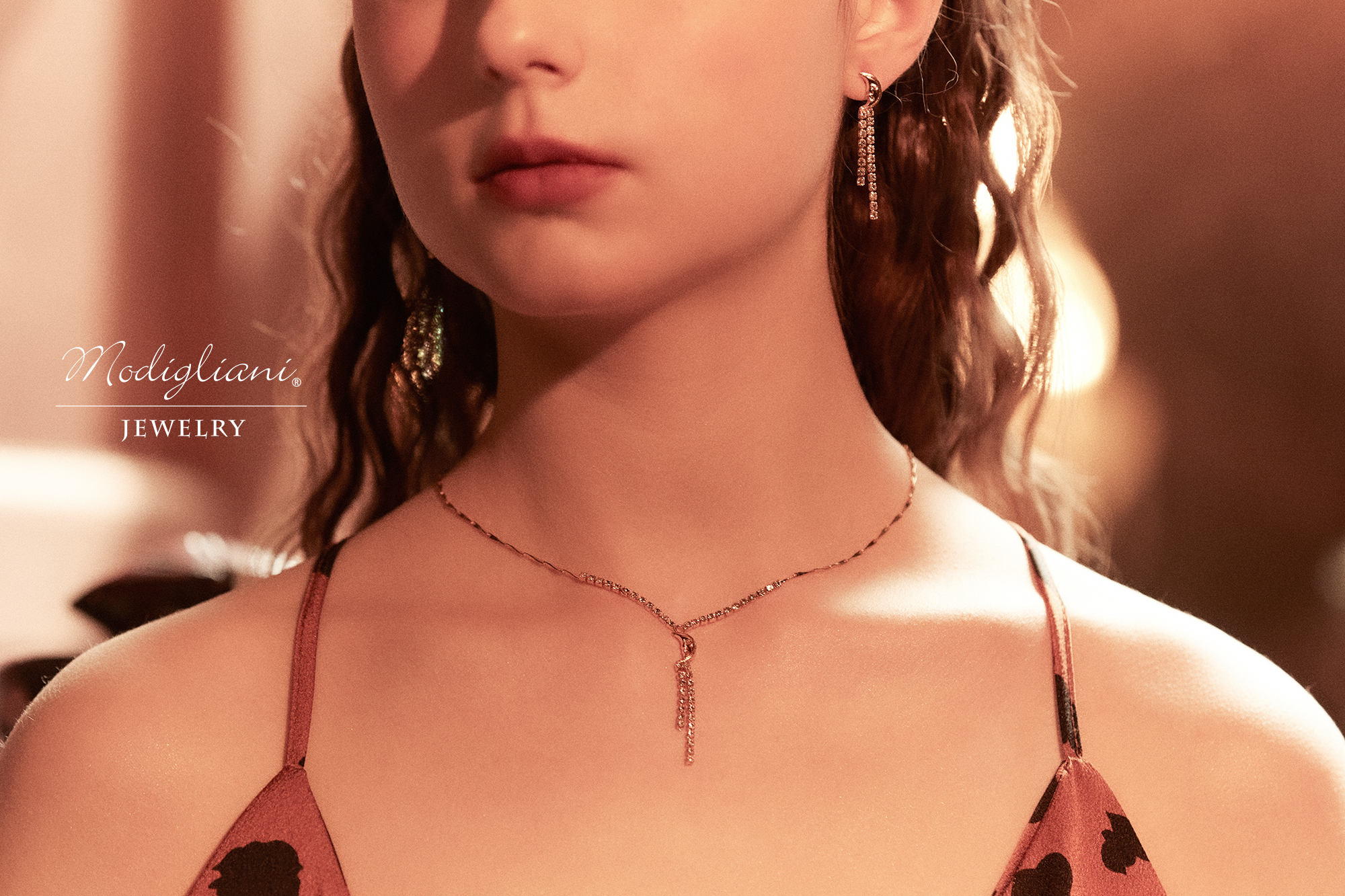 黃銅飾品,黃銅,施華洛世奇水鑽,月亮,氣質,項鍊,18k金