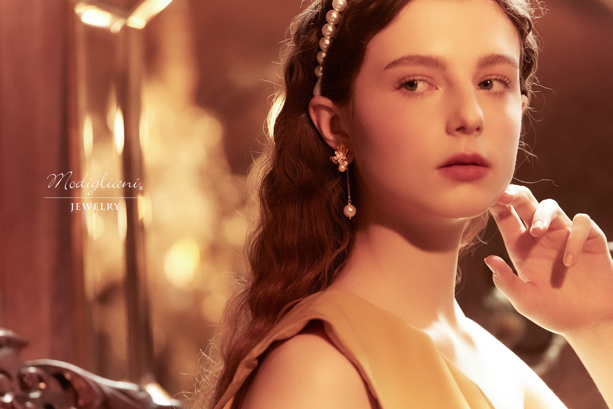 黃銅飾品,黃銅,花草,氣質,仙女,耳環,森林系,珍珠,兩戴式