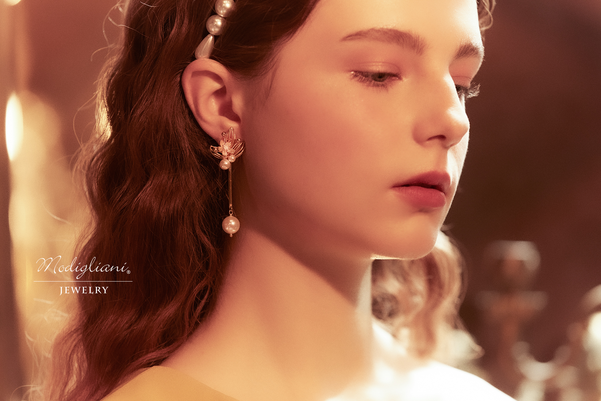 黃銅飾品,黃銅,花草,氣質,仙女,耳環,森林系,珍珠,兩戴式