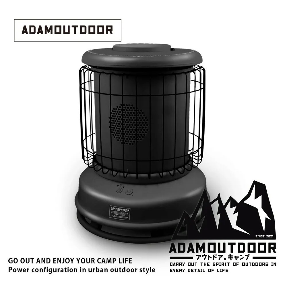 ADAMOUTDOOR｜經典風格雙功率陶瓷電暖器 黑色