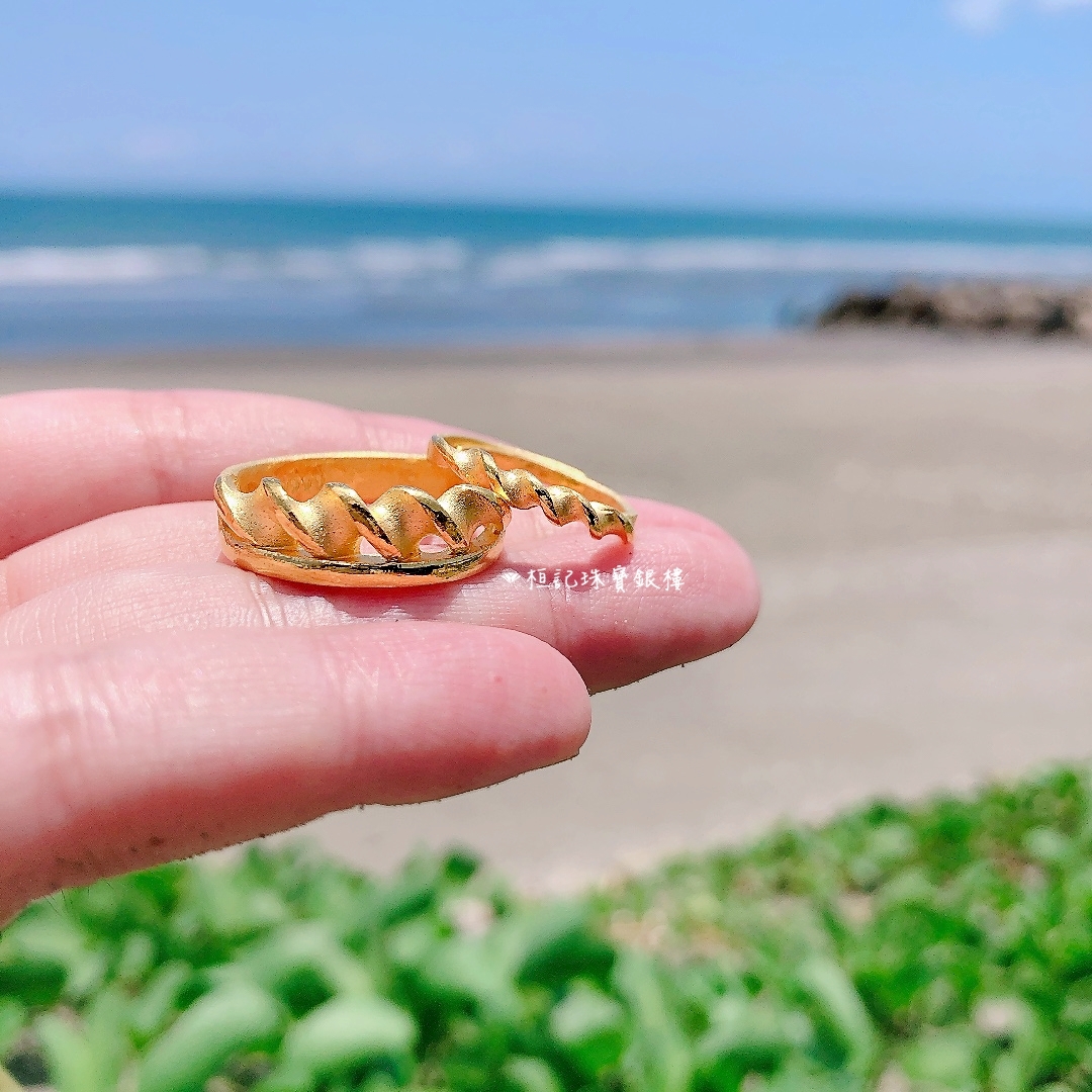 纏綿一生 黃金對戒/情侶對戒