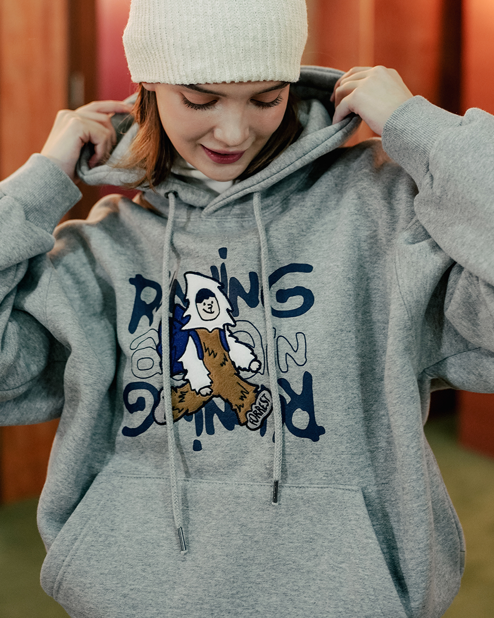 <預購>  韓國WV PROJECT Run Forest 森林探險家刷毛帽T