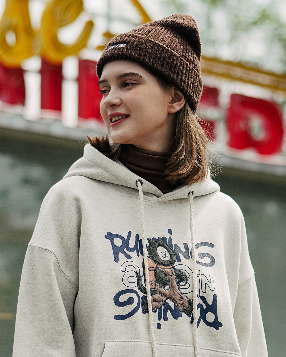 <預購>  韓國WV PROJECT Run Forest 森林探險家刷毛帽T