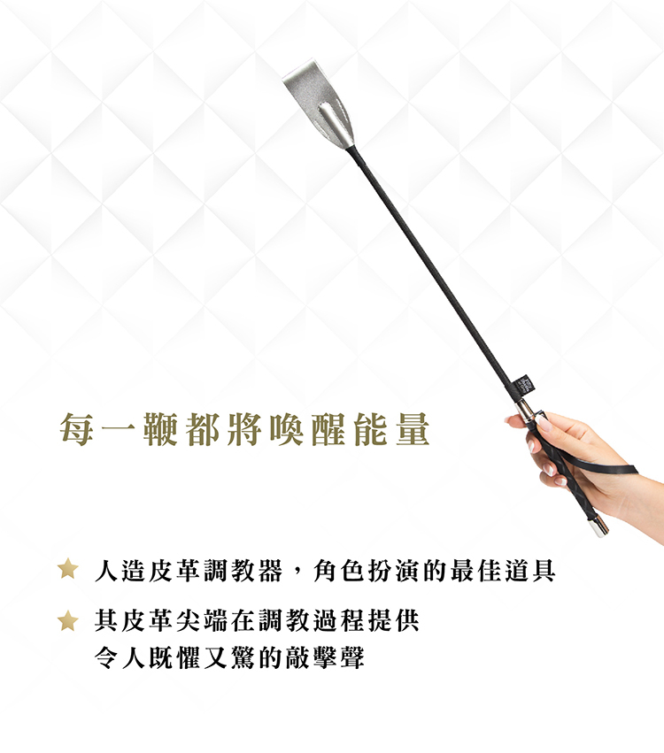格雷的五十道陰影 Sweet Sting 銀白皮革馬鞭