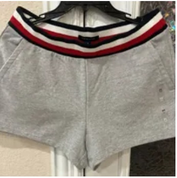 [S] TOMMY HILFIGER FLAG LOGO SHORTS,GREY, 76J3207-030 (STH397)