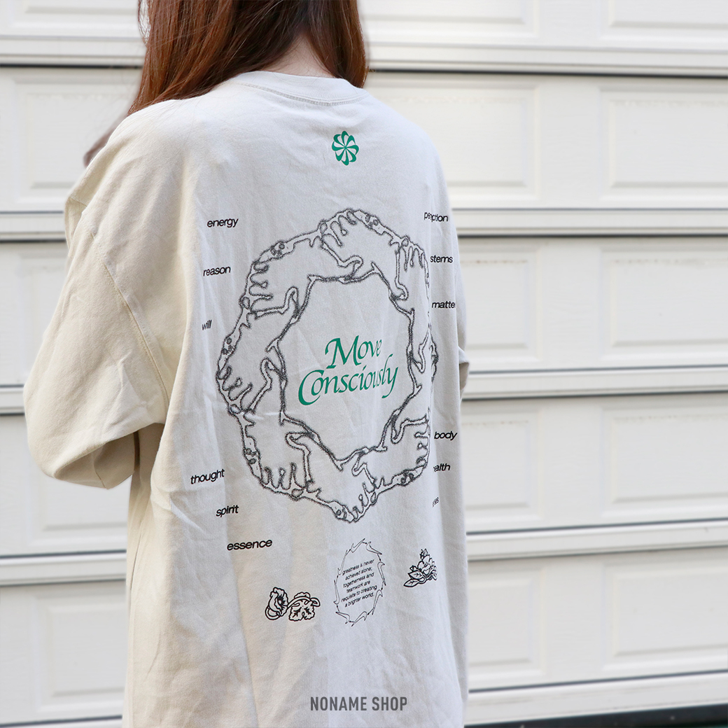 NIKE SUST GRAPHIC LS TEE 團結 塗鴉 長袖 骨白 (男款)