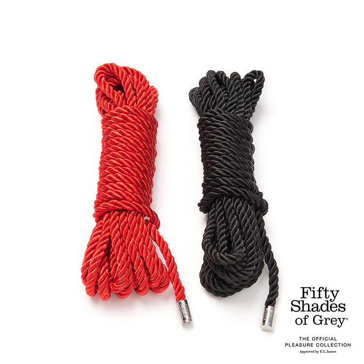 格雷的五十道陰影 Restrain Me 黑紅束縛繩組-2入