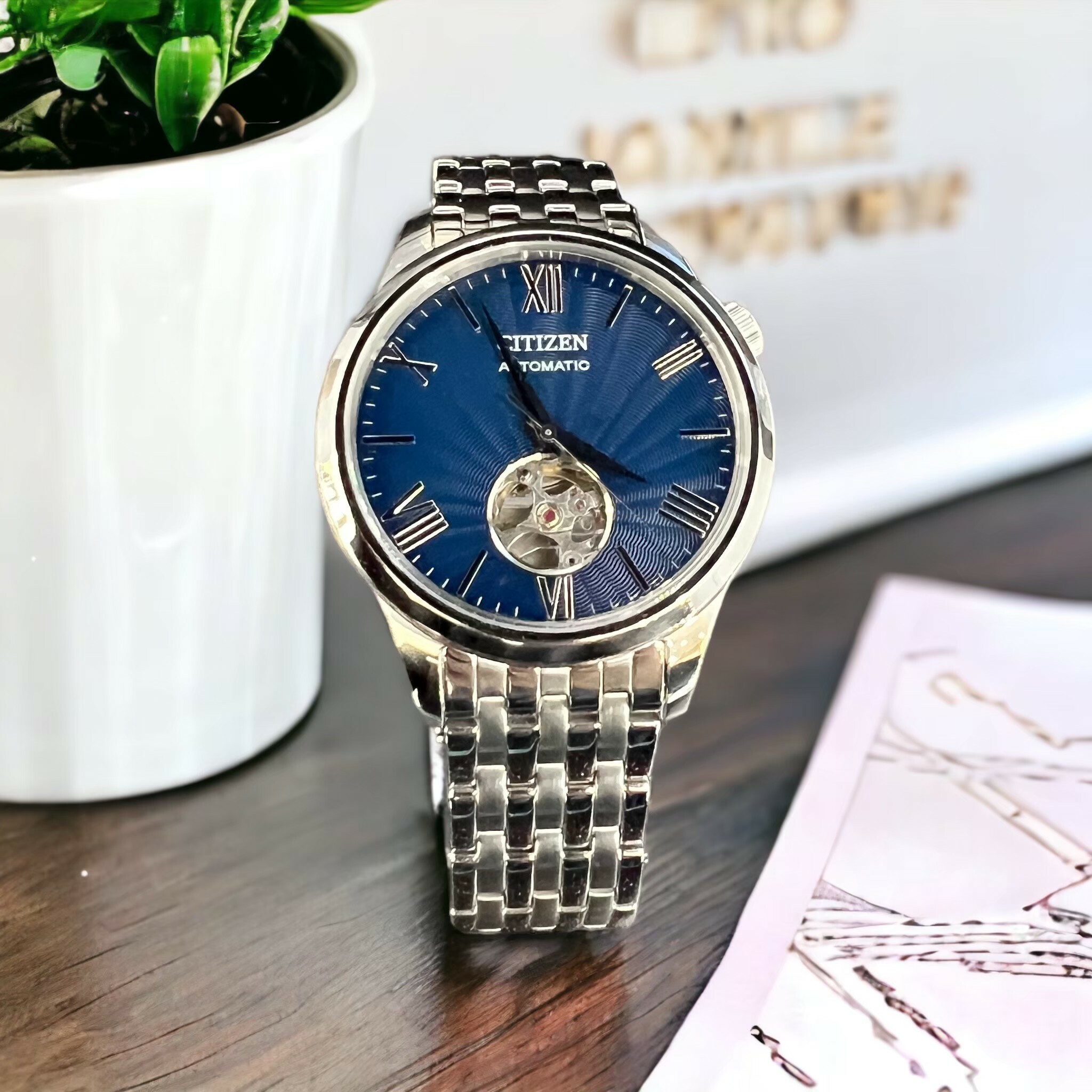 【CITIZEN 星辰】Mechanical 時尚機械腕錶 NH9130-84L 40mm 現代鐘錶