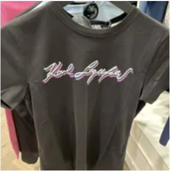 [S] KARL LAGERFELD KARL SIGNATURE T-SHIRT,BLACK, 23FW1702-BLACK [FINAL SALE] (SKL747)