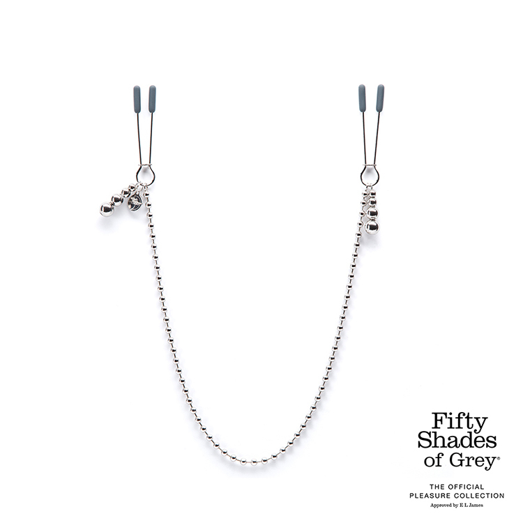 格雷的五十道陰影 At My Mercy 銀色串珠鏈條乳夾