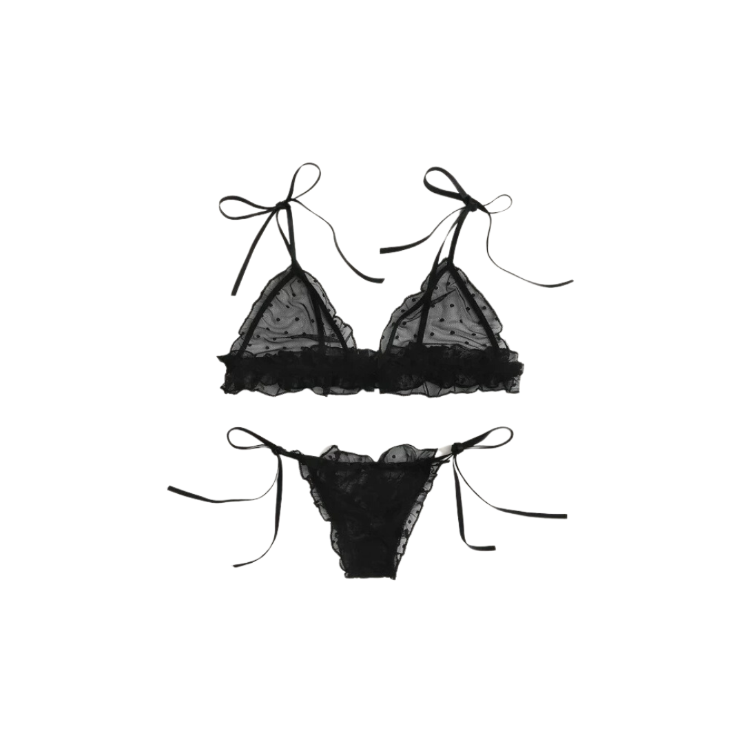 性感網紗透視比基尼 白色/黑色 (S/M/L)