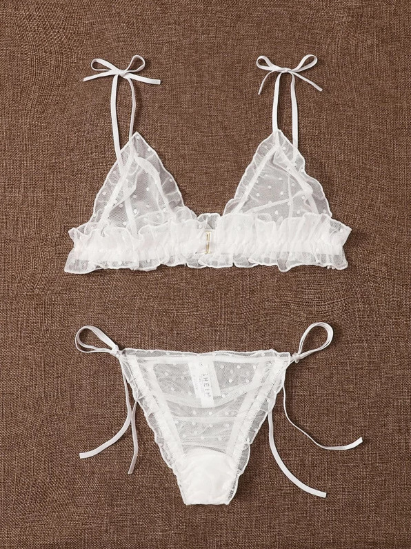 性感網紗透視比基尼 白色/黑色 (S/M/L)