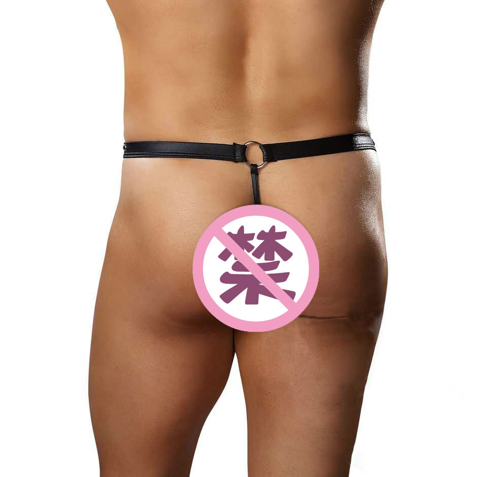 仿皮男士情趣內褲