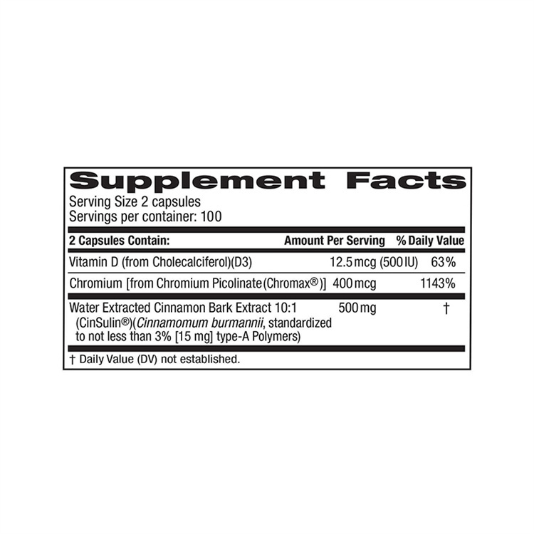 Trunature Advanced Strength CinSulin, 200 Vegetarian Capsules