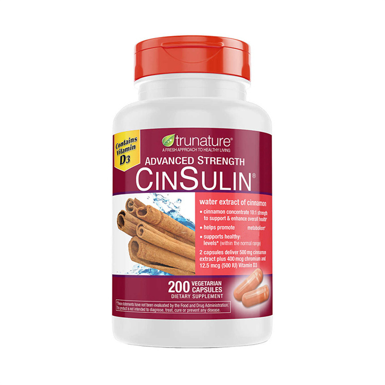 Trunature Advanced Strength CinSulin, 200 Vegetarian Capsules