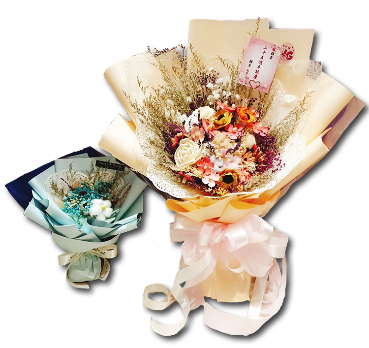 蕾絲永生乾燥花束,桃園乾燥花,桃園花店,桃園婚禮小物,幸福禮物婚禮小物花店,dryflower bouquet