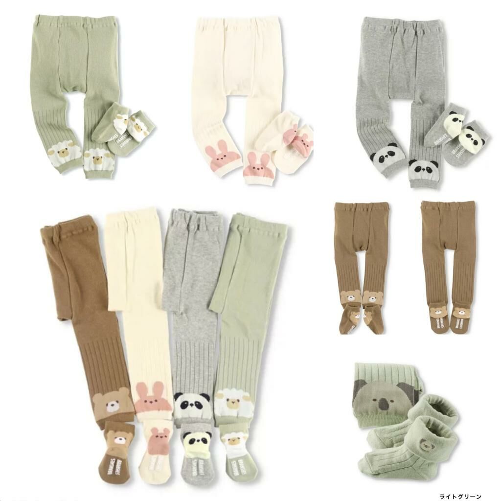 (現貨) 🇯🇵 100%日本直送 動物襪褲+襪仔set