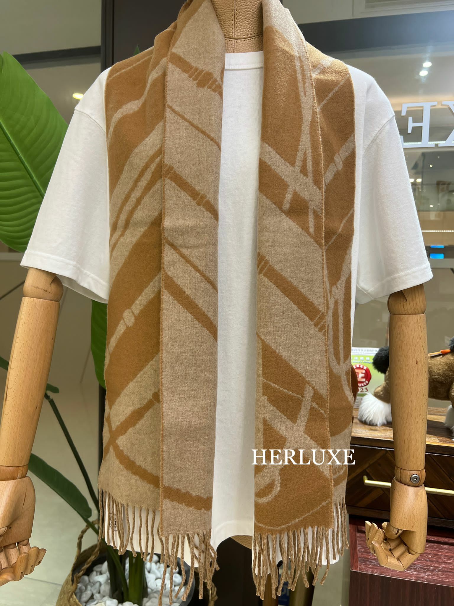 Clic-Clac muffler camel / beige 25x150cm