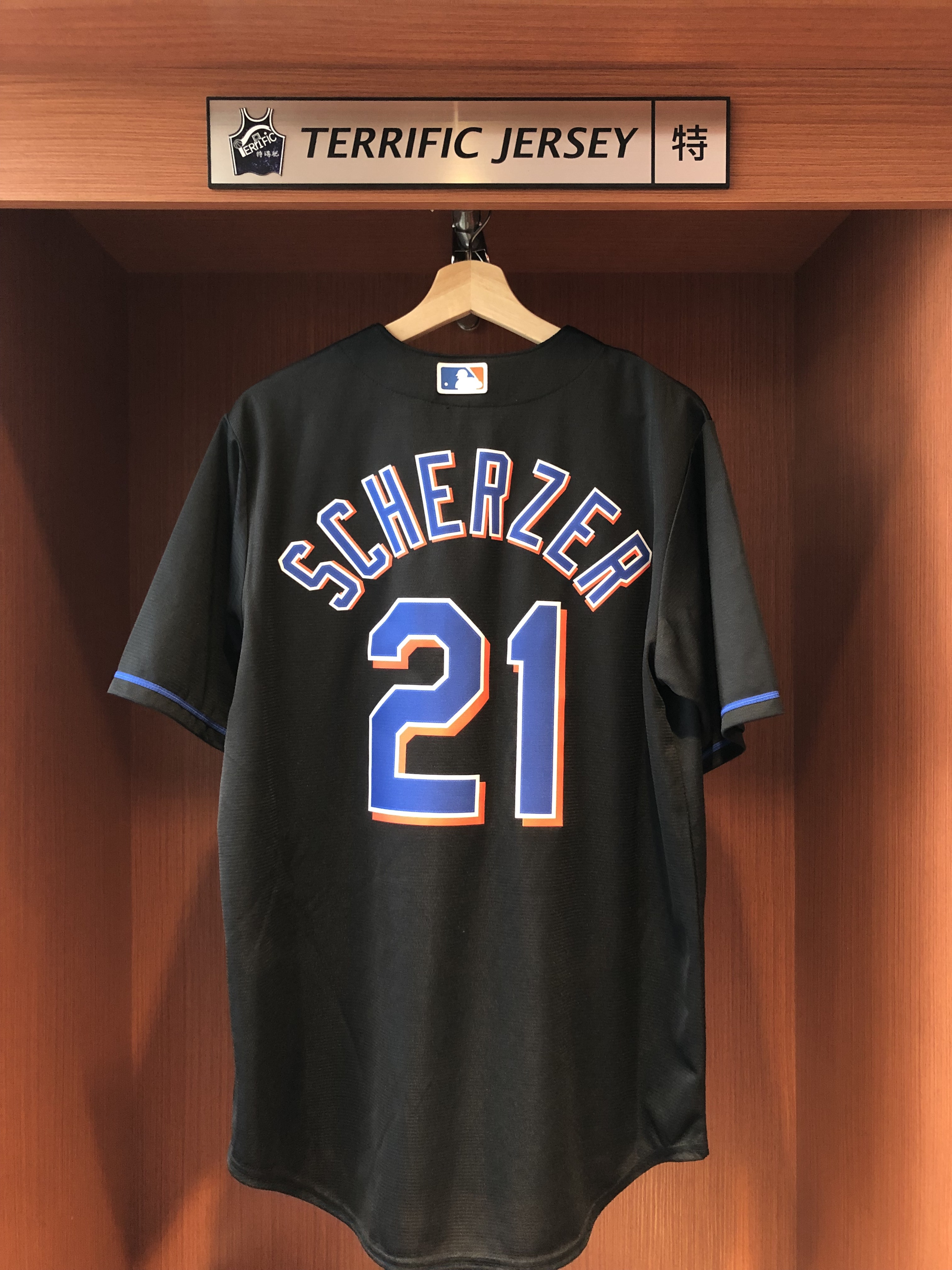 特瑞肥= Max Scherzer 紐約大都會黑Nike MLB Jersey 球迷版棒球衣