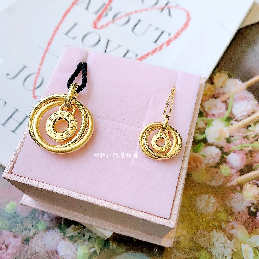 永恆之戀 情侶對鍊/黃金墜子