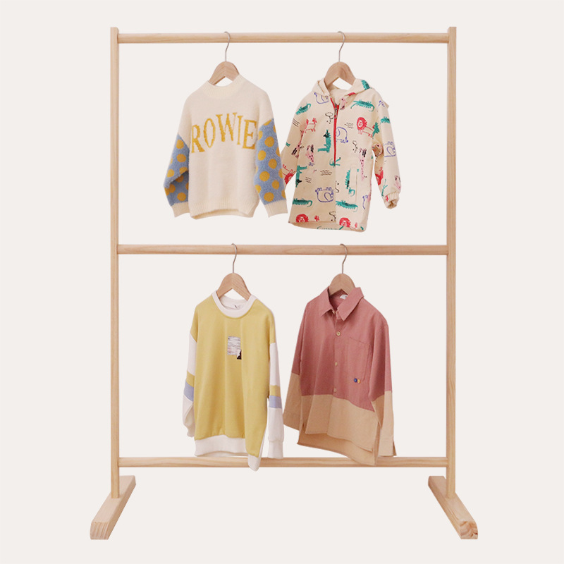 《3062》ins實木雙層簡約衣架