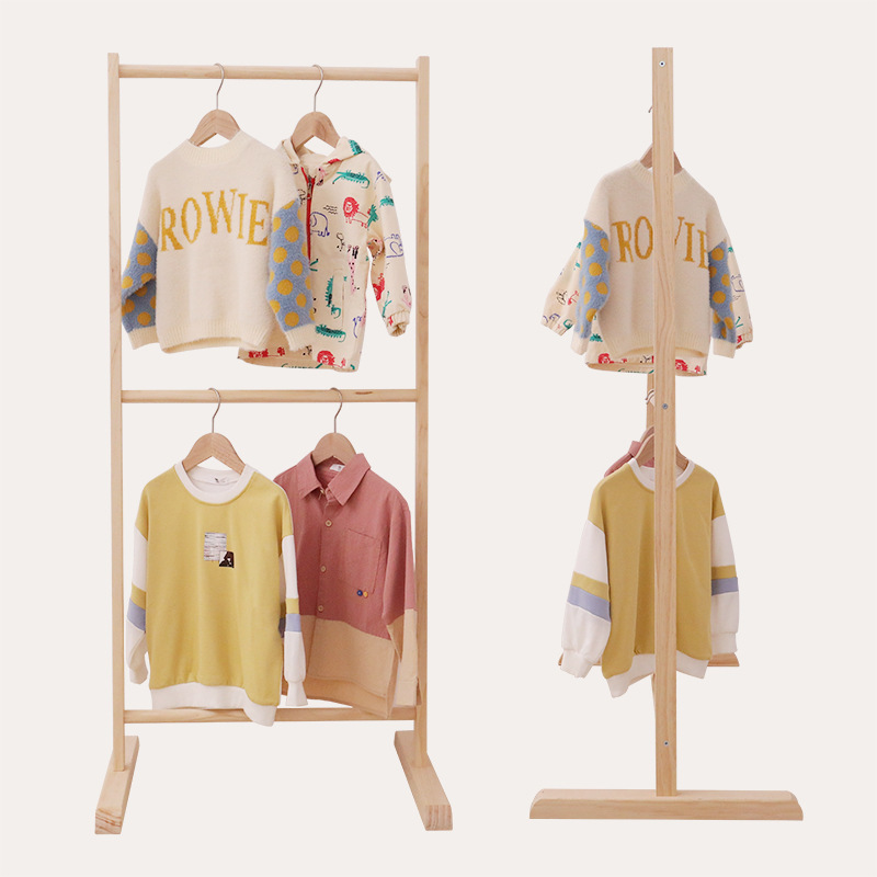 《3062》ins實木雙層簡約衣架