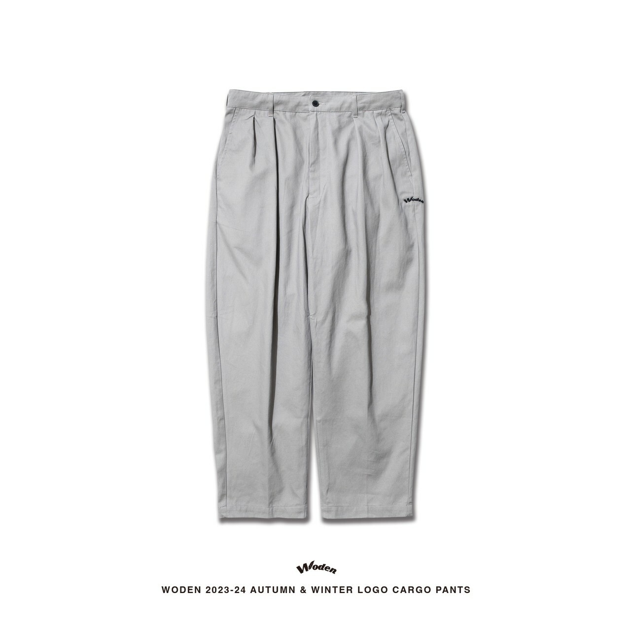 WODEN 2023-24 Autumn & Winter 003 LOGO Cargo Pants 灰色