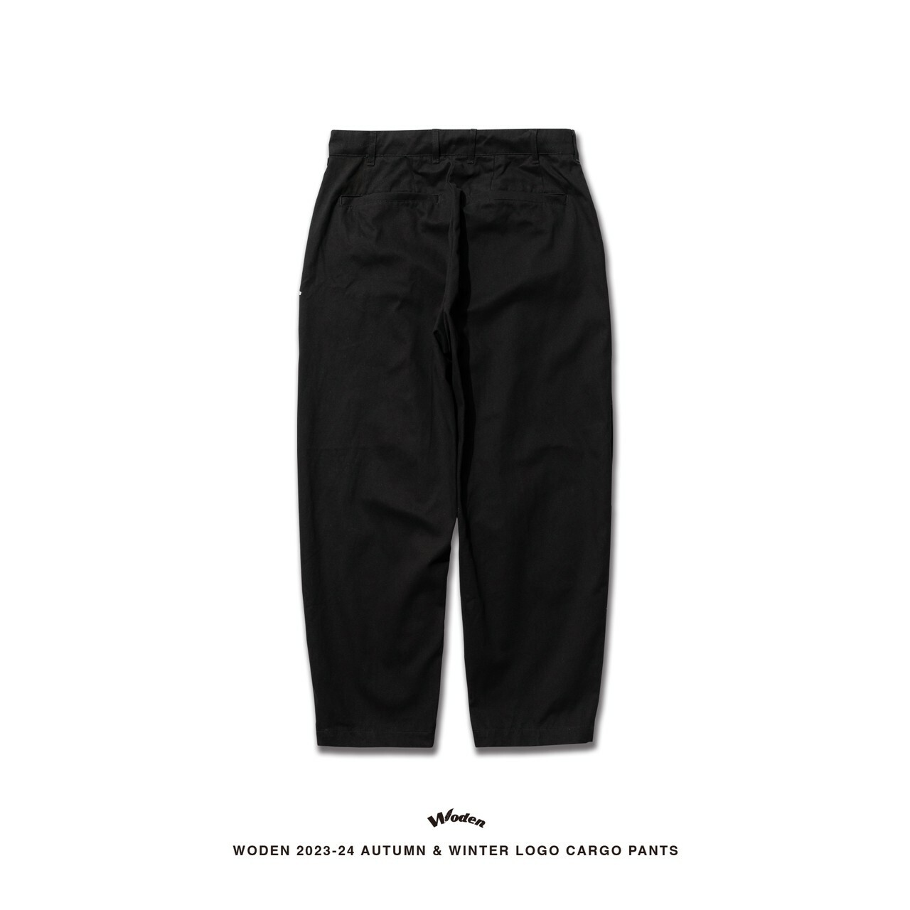 WODEN 2023-24 Autumn & Winter 003 LOGO Cargo Pants 黑色