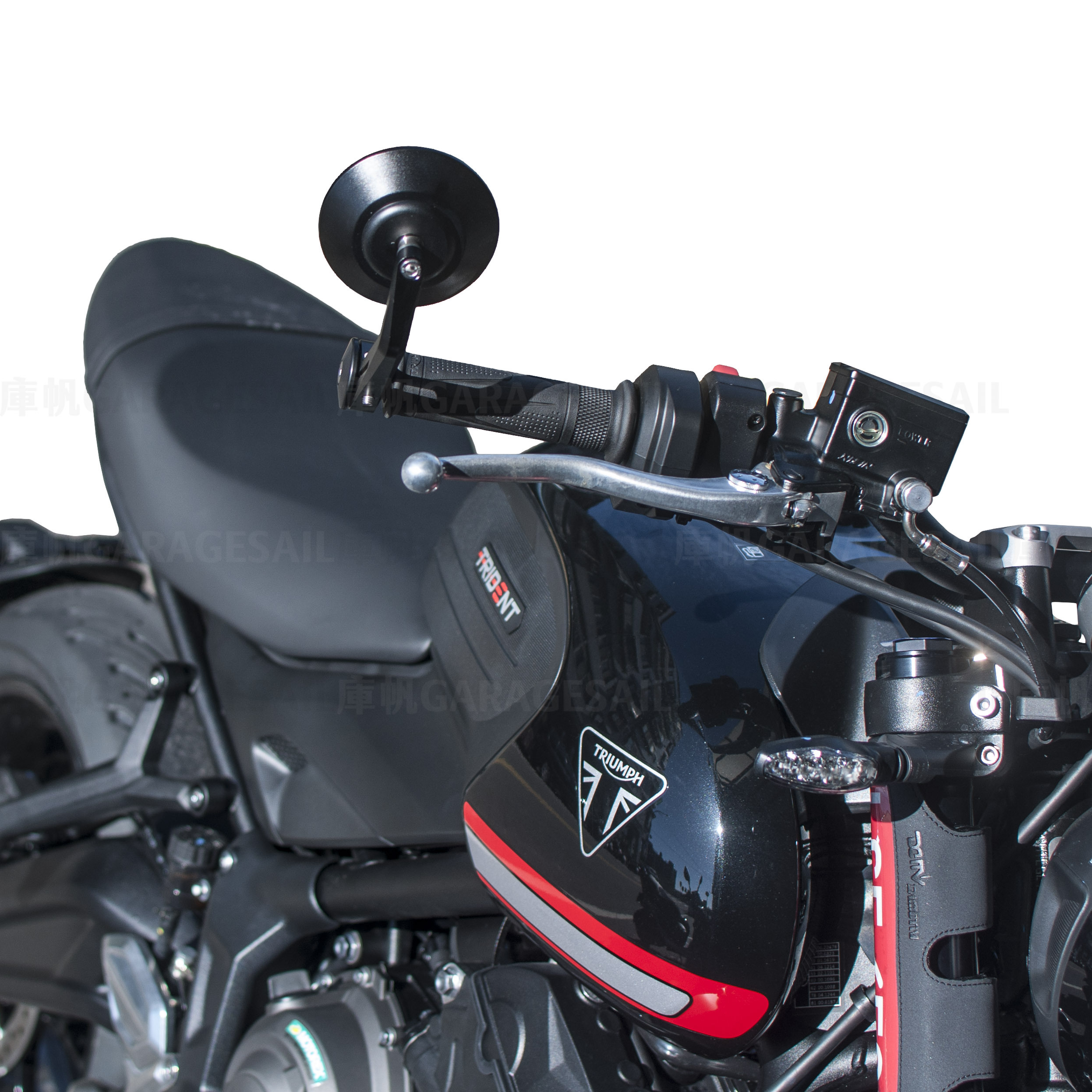 凱旋 Trident 660 專用 CNC 把手端 後照鏡 雙圓 C1